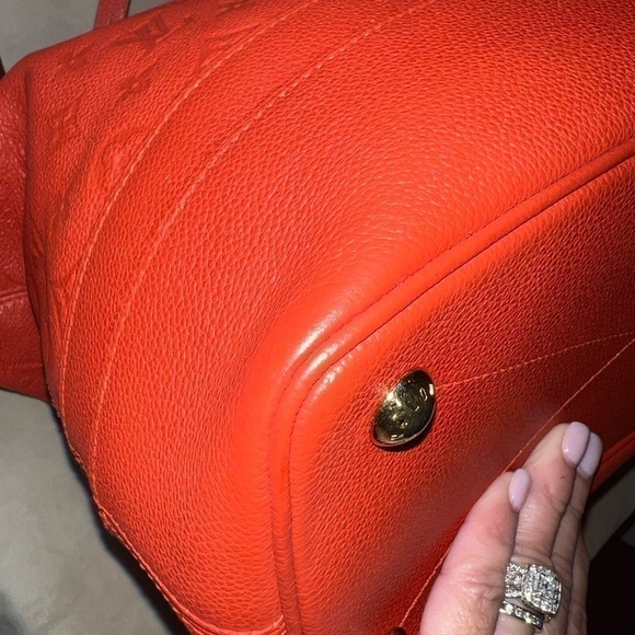 LOUIS VUITTON EMPREINTE LEATHER RED CITADINE PM TOTE BAG - Picture 10 of 14